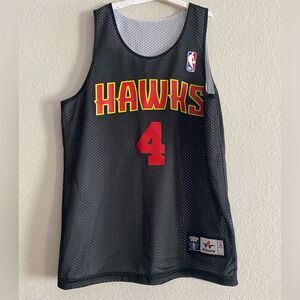 NBA Atlanta Hawks #4 Black White Practice Jersey Youth L Large BASKETBALL